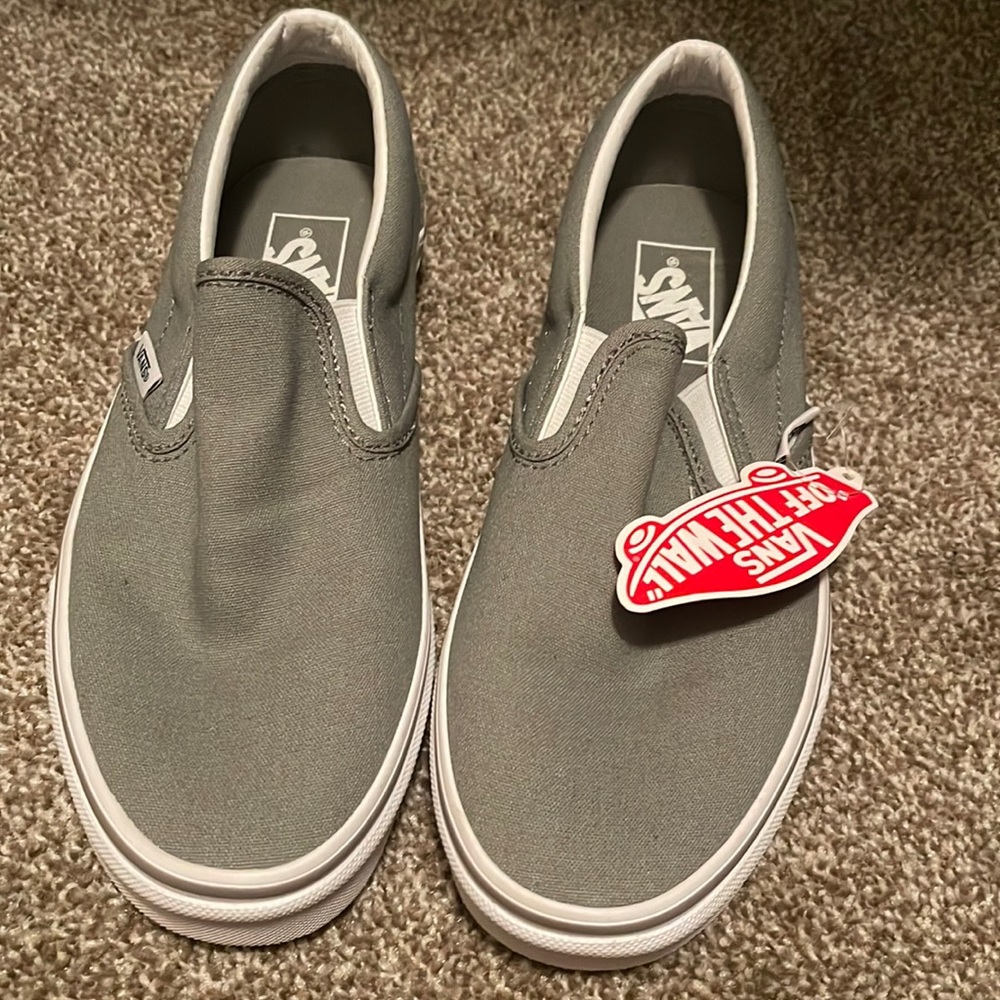 Grey vans slip on